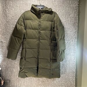 Columbia XCO Women’s Green Down & Feather Puffer Quilted Coat Jacket Medium